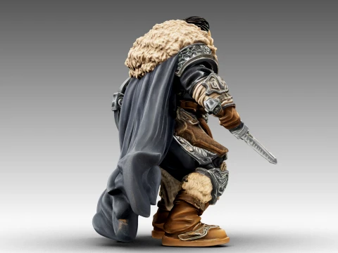 Senhor da Guerra Barbudo Modelo 3D