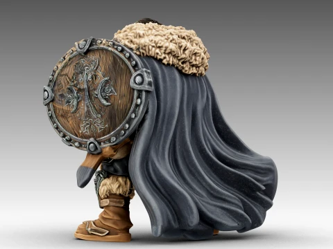 Senhor da Guerra Barbudo Modelo 3D