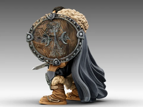 Senhor da Guerra Barbudo Modelo 3D