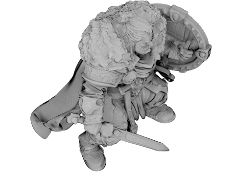 Senhor da Guerra Barbudo Modelo 3D