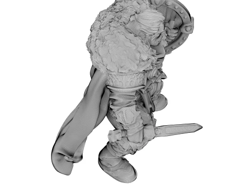 Senhor da Guerra Barbudo Modelo 3D