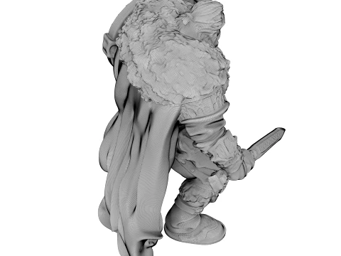 Senhor da Guerra Barbudo Modelo 3D