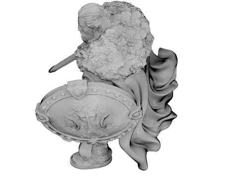 Senhor da Guerra Barbudo Modelo 3D