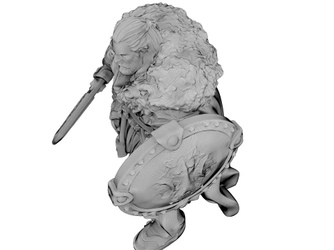 Senhor da Guerra Barbudo Modelo 3D