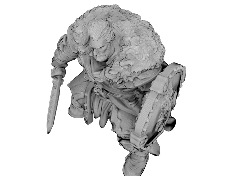 Senhor da Guerra Barbudo Modelo 3D
