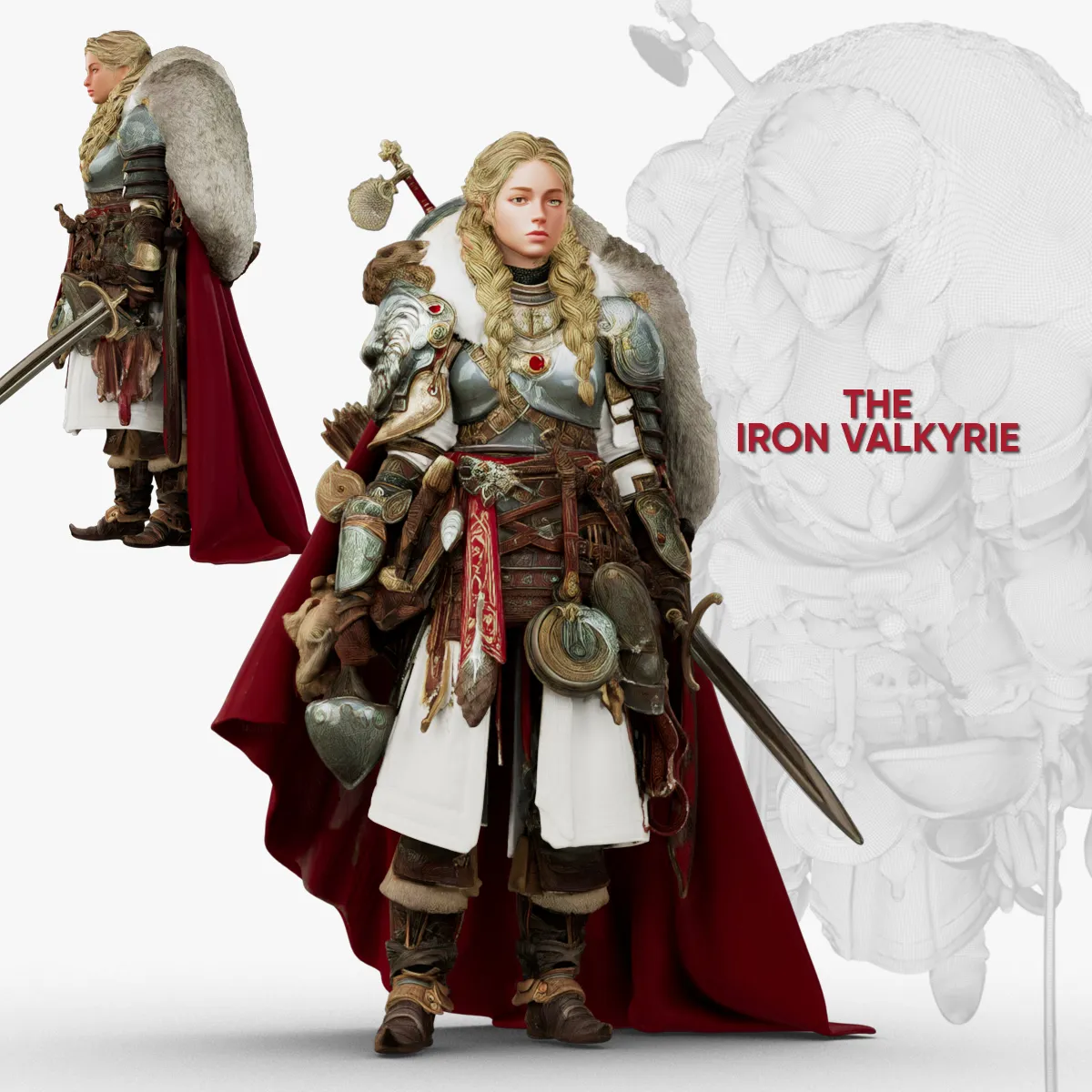 The Iron Valkyrie 3D Model .c4d .max .obj .3ds .fbx .stl .blend 