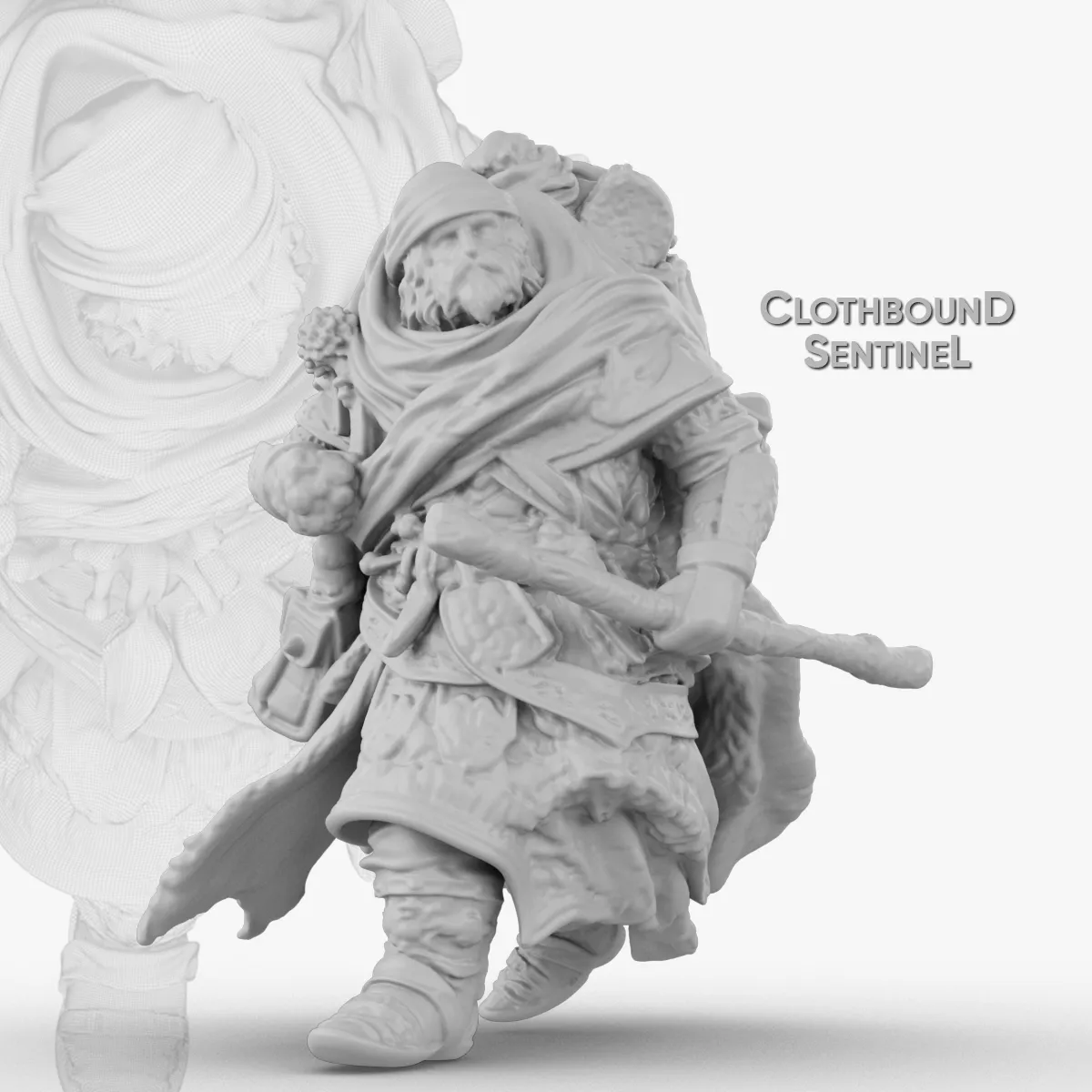 Clothbound Sentinel 3D Model .c4d .max .obj .3ds .fbx .stl .blend