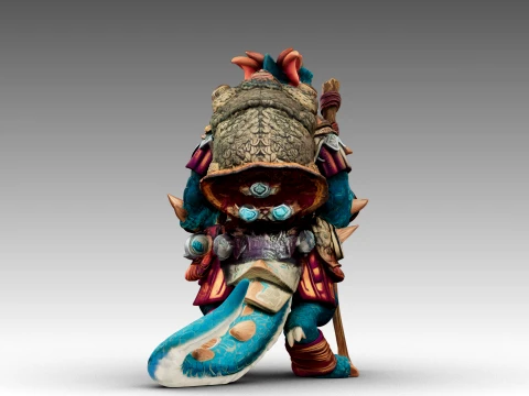Azure Dragon Knight 3D Model