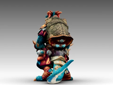 Azure Dragon Knight 3D Model