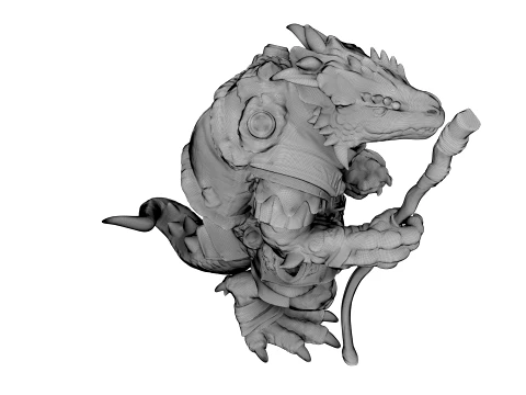 Azure Dragon Knight 3D Model