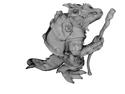 Azure Dragon Knight 3D Model