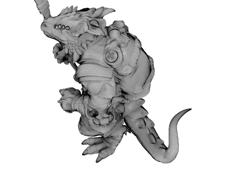 Azure Dragon Knight 3D Model