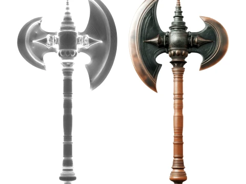 Iron Crescent Halberd 3D Model