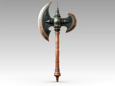 Iron Crescent Halberd 3D Model