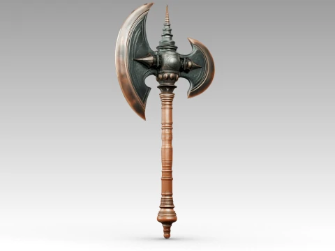 Iron Crescent Halberd 3D Model