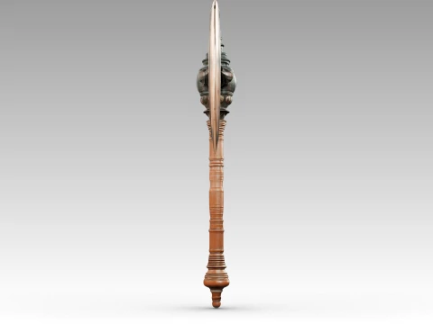 Iron Crescent Halberd 3D Model