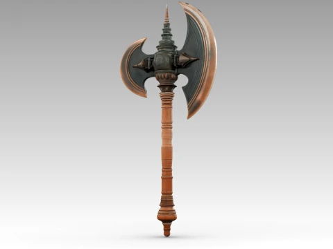 Iron Crescent Halberd 3D Model