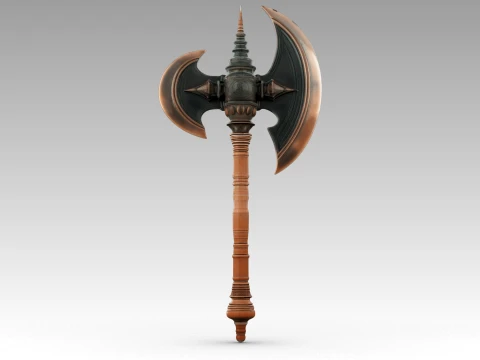 Iron Crescent Halberd 3D Model
