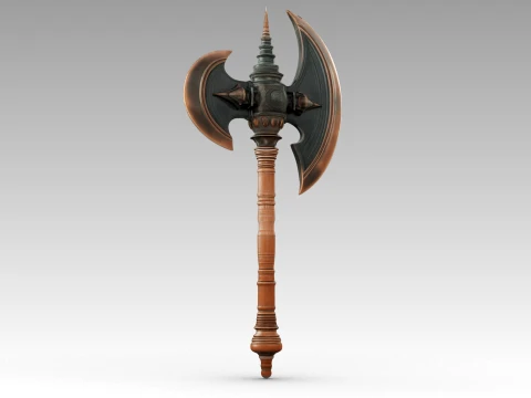 Iron Crescent Halberd 3D Model