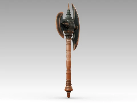 Iron Crescent Halberd 3D Model