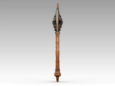 Iron Crescent Halberd 3D Model