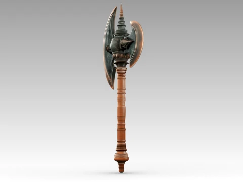 Iron Crescent Halberd 3D Model