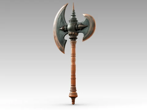 Iron Crescent Halberd 3D Model