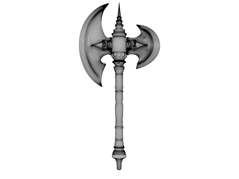 Iron Crescent Halberd 3D Model