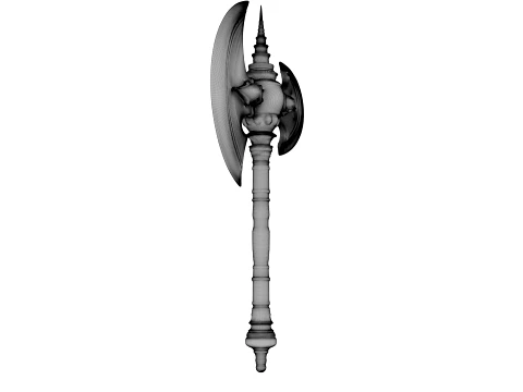 Iron Crescent Halberd 3D Model