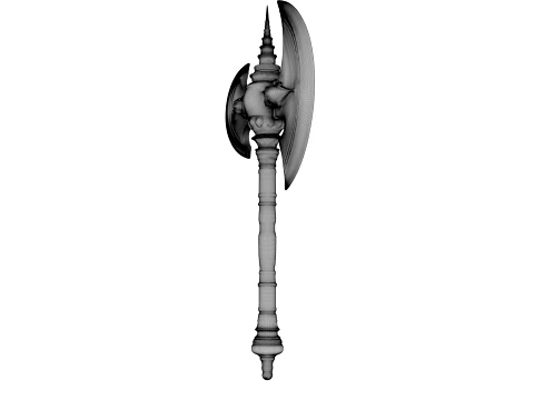 Iron Crescent Halberd 3D Model