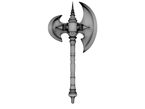 Iron Crescent Halberd 3D Model