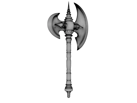 Iron Crescent Halberd 3D Model