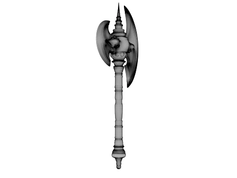 Iron Crescent Halberd 3D Model