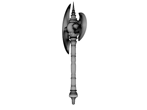 Iron Crescent Halberd 3D Model
