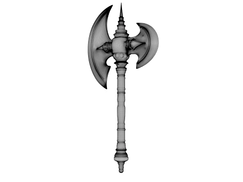 Iron Crescent Halberd 3D Model