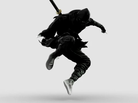 Ninja Shadow Leap 3D Model