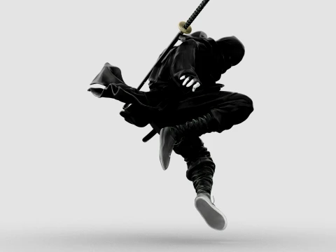 Ninja Shadow Leap 3D Model