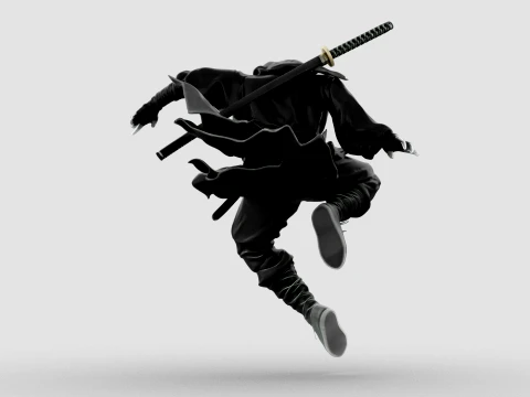 Ninja Shadow Leap 3D Model