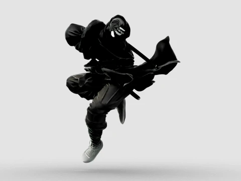 Ninja Shadow Leap 3D Model