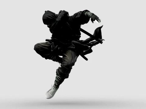 Ninja Shadow Leap 3D Model