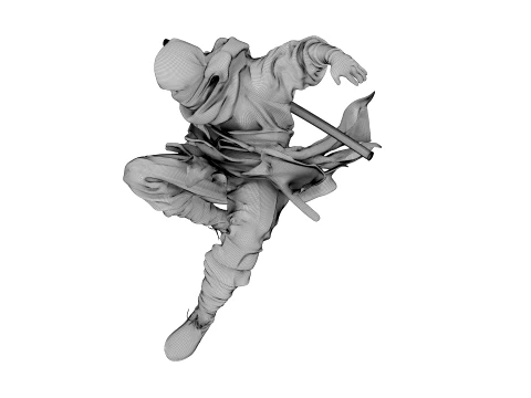 Ninja Shadow Leap 3D Model