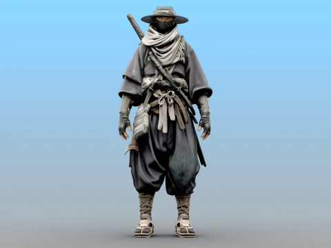 Desert Shadow Warrior 3D Model