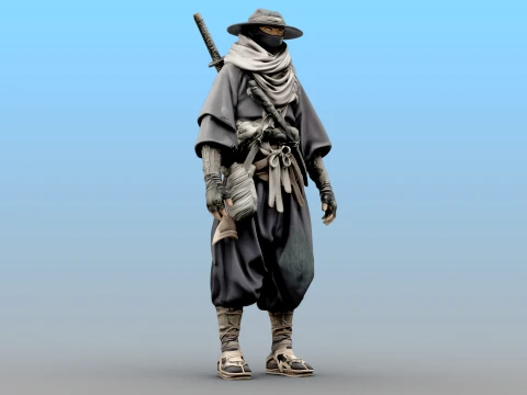 Desert Shadow Warrior 3D Model