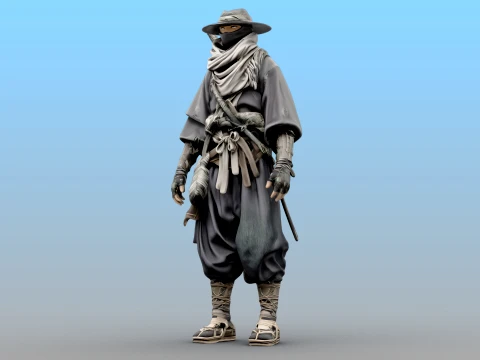 Desert Shadow Warrior 3D Model