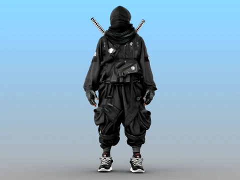 Ninja Midnight Shadow Warrior 3D Model
