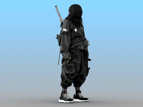 Ninja Midnight Shadow Warrior 3D Model