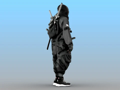 Ninja Midnight Shadow Warrior 3D Model