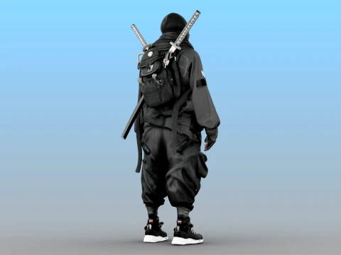 Ninja Midnight Shadow Warrior 3D Model