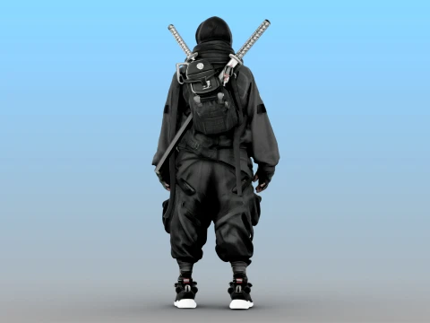 Ninja Midnight Shadow Warrior 3D Model