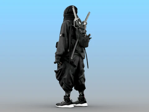 Ninja Midnight Shadow Warrior 3D Model